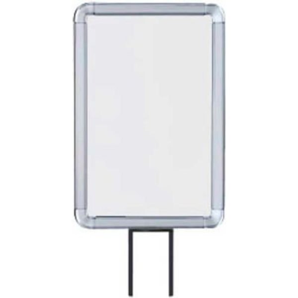 Lavi Industries , Vertical Fixed Sign Frame, , 7" x 11", For 7' Posts, Chrome 50-1130F7V-S/CL